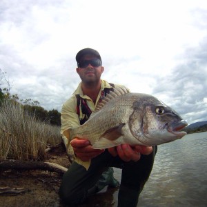 Adam-Neville black bream fishing hobart tasmania tas