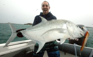 giant trevally fishing montebello islands wa