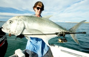 giant trevally fishing montebello islands wa