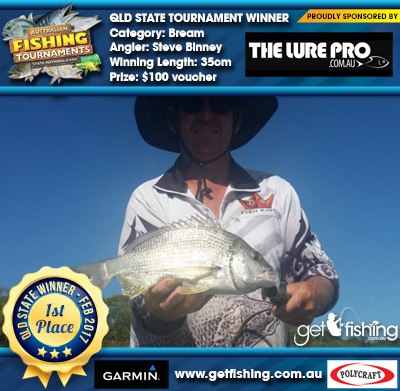 Bream 35cm Steve Binney The Lure Pro $100 voucher