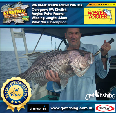 WA Dhufish 84cm Peter Farmer Western Angler 2yr subscription