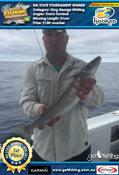 King George Whiting 51cm Travis Turnbull Get Hooked $100 voucher