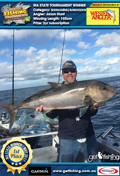 Samsonfish/Amberjack 103cm Jason Hunt Western Angler 2yr subscription