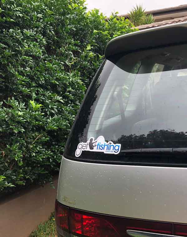 Get Fishing Sticker on Tarago Get Fishing Sticker on Tarago