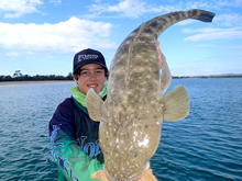 monster dusky flathead caught in a fishing competition
