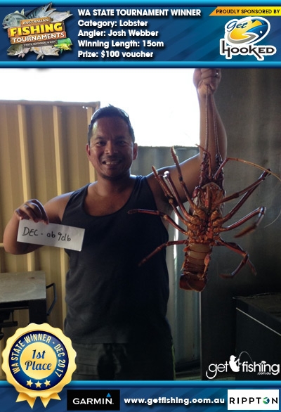 Lobster 15cm Josh Webber Get Hooked $100 voucher