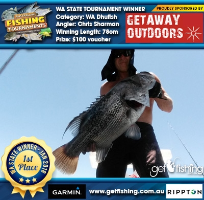 WA Dhufish 78cm Chris Sharman Getaway Outdoors $100 voucher