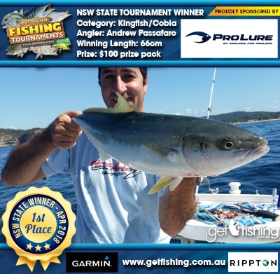 Kingfish/Cobia 66cm Andrew Passafaro Pro Lure Australia $100 prize pack