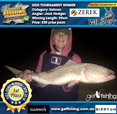 Salmon 59cm Jack Hodges Wilson & Zerek $50 prize pack