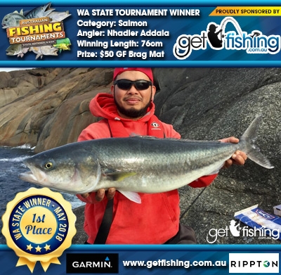 Salmon 76cm Nhadier Addala Get Fishing $50 GF Brag Mat