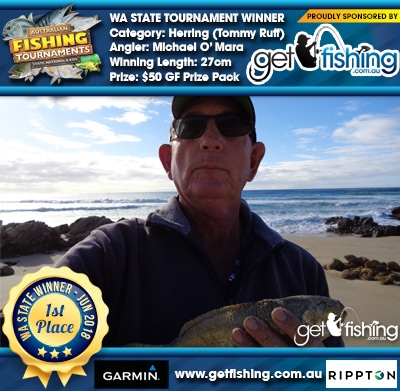 Herring (Tommy Ruff) 27cm Michael O' Mara Get Fishing $50 GF Prize Pack