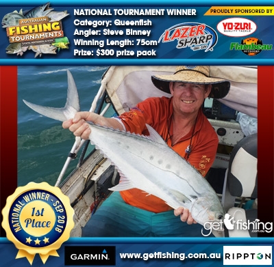 Queenfish 75cm Steve Binney Eagle Claw/Yo-Zuri $300 prize pack