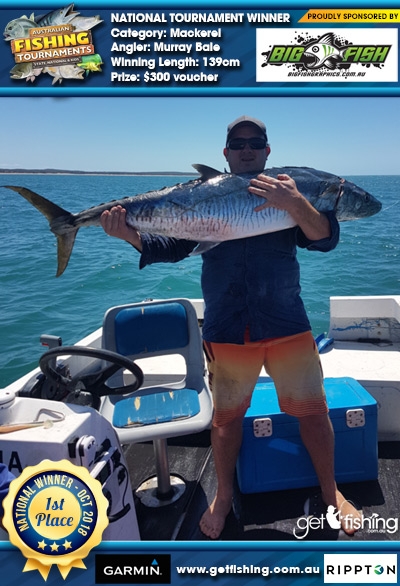 Mackerel 139cm Murray Bale Bigfish Graphics $300 voucher
