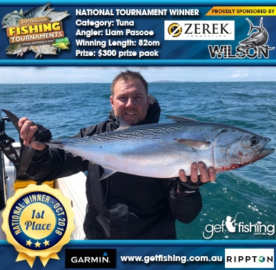 Tuna 82cm Liam Pascoe Wilson/Zerek $300 prize pack