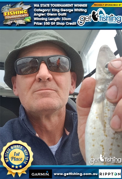 King George Whiting 33cm Glenn Gatti Get Fishing $50 GF Shop Credit