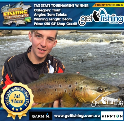 Trout 54cm Sam Spinks Get Fishing $50 GF Shop Credit