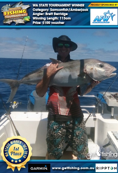 Samsonfish/Amberjack 113cm Brett Berridge Anglers Fishing World $100 voucher