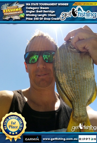 Bream 33cm Brett Berridge Get Fishing $50 GF Shop Credit
