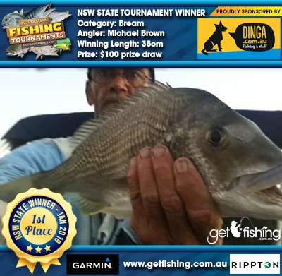 Bream 38cm Michael Brown Dinga Fishing $100 prize draw