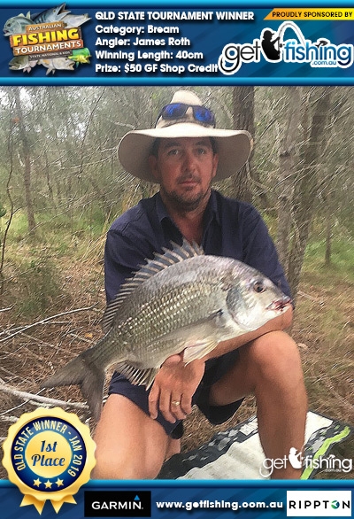 Bream 40cm James Roth Get Fishing $50 GF Shop Credit