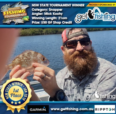 Snapper 21cm Mick Kochy Get Fishing $50 GF Shop Credit
