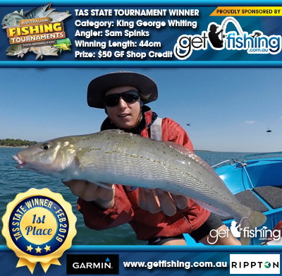 King George Whiting 44cm Sam Spinks Get Fishing $50 GF Shop Credit