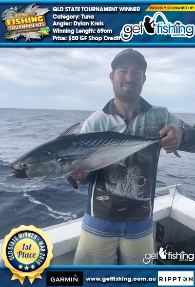 Tuna 69cm Dylan Kreis Get Fishing $50 GF Shop Credit