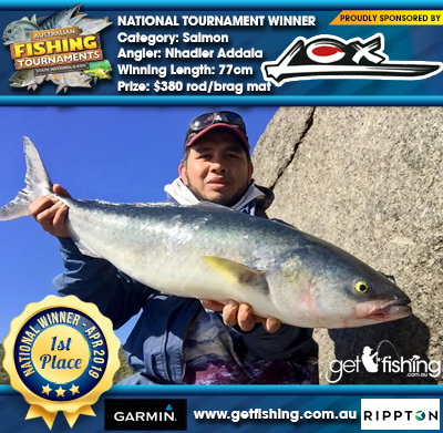 Salmon 77cm Nhadier Addala Lox $380 rod/brag mat