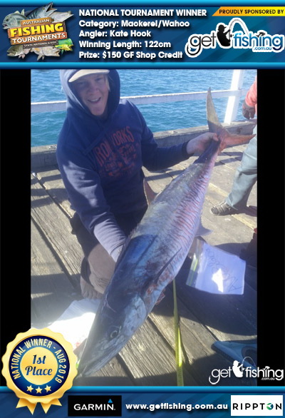 Mackerel/Wahoo 122cm Kate Hook Get Fishing $150 GF Shop Credit