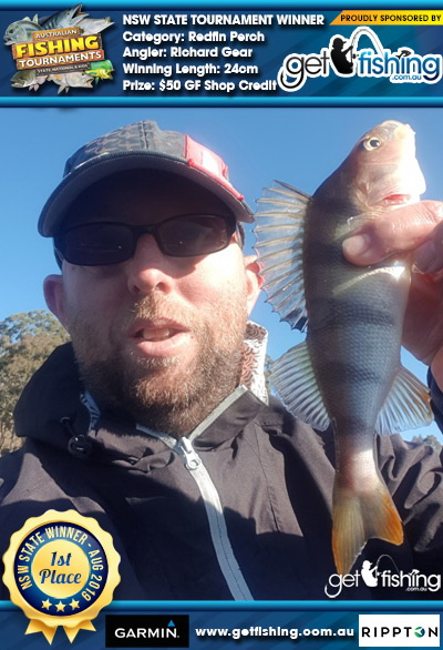 Redfin Perch 24cm Richard Gear Get Fishing $50 GF Shop Credit