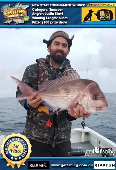 Snapper 60cm Justin Stayt Dinga Fishing $100 prize draw