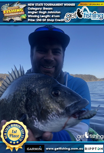 Bream 41cm Hugh Johnston Get Fishing $50 GF Shop Credit