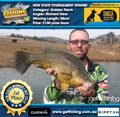 Golden Perch 58cm Richard Gear Dinga Fishing $100 prize draw