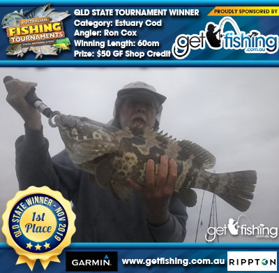 Estuary Cod 60cm Ron Cox Get Fishing $50 GF Shop Credit