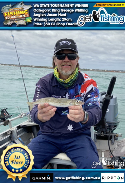 King George Whiting 29cm Jason Hunt Get Fishing $50 GF Shop Credit