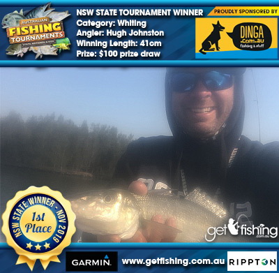 Whiting 41cm Hugh Johnston Dinga Fishing $100 prize draw